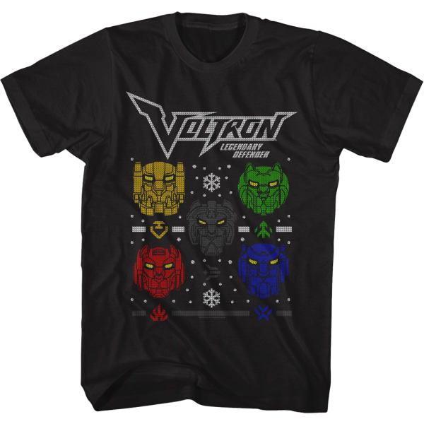 Lion Heads Faux Grim Jultrøje Voltron T-shirt XXL