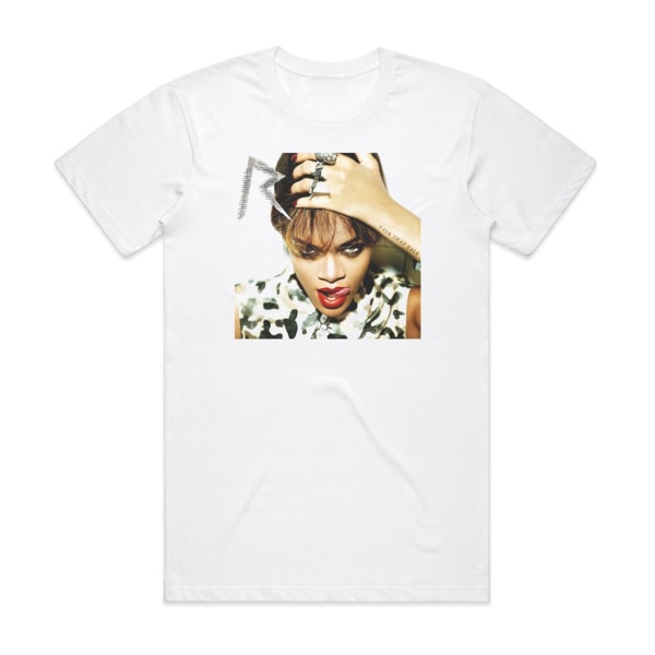 Rihanna Talk That Talk 1 Albumomslag T-shirt Vit S