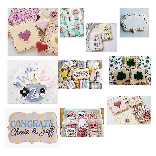10 stk Kakeutstekersett, Kake Fudge Flis Kutter Mold Sett