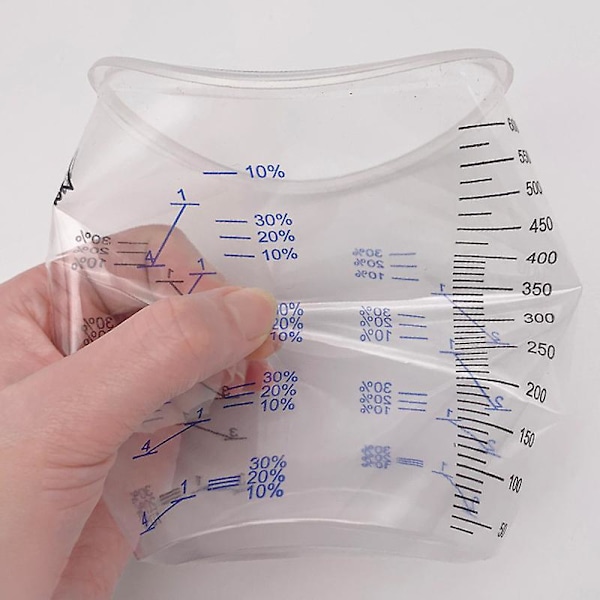 20 st Plast Engångsblandningskoppar Mätkoppar Resin Epoxy Hällning 600ml