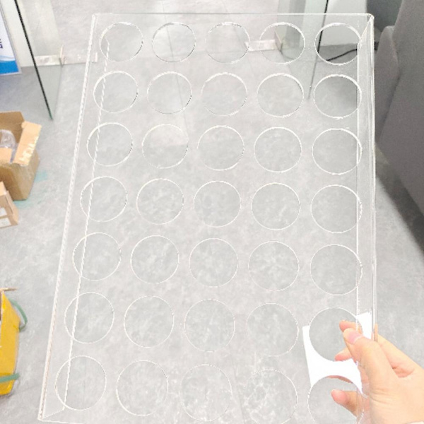 2 förpackningar med 35-plats plattforms-kaffekanna-hållare K-kopp förvaringsbricka transparent akryl kaffekanna