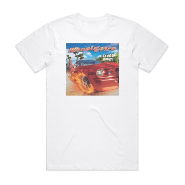 Wheels of Fire Hollywood Rocks Album Cover T-Shirt White XL