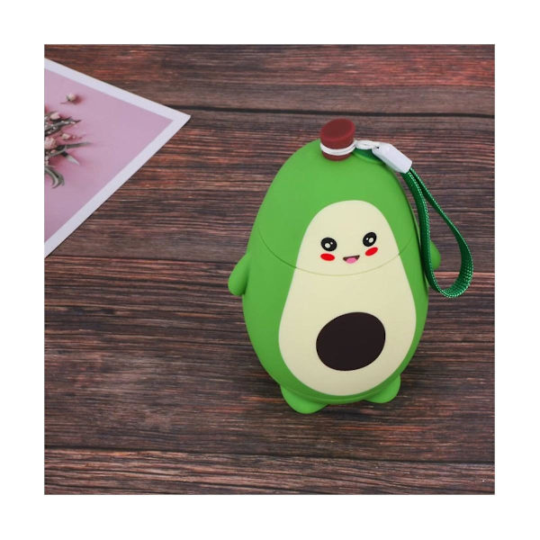 2 kpl Piirretty Avocado Lasinen Kaksoiskerroksinen Yksinkertainen Sen Söpö Kannettava Vesi-Kuppi