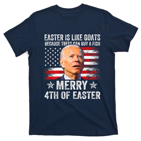 Anti Joe Biden Merry 4th Of Easter 4th Of July T-paita M