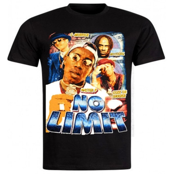 No Limit Retro 90'er Sort T-shirt XXXL