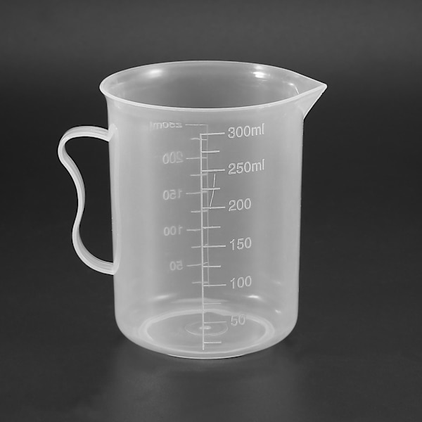 Mätbägare 250ml graderad bägare transparent vit plastkopp