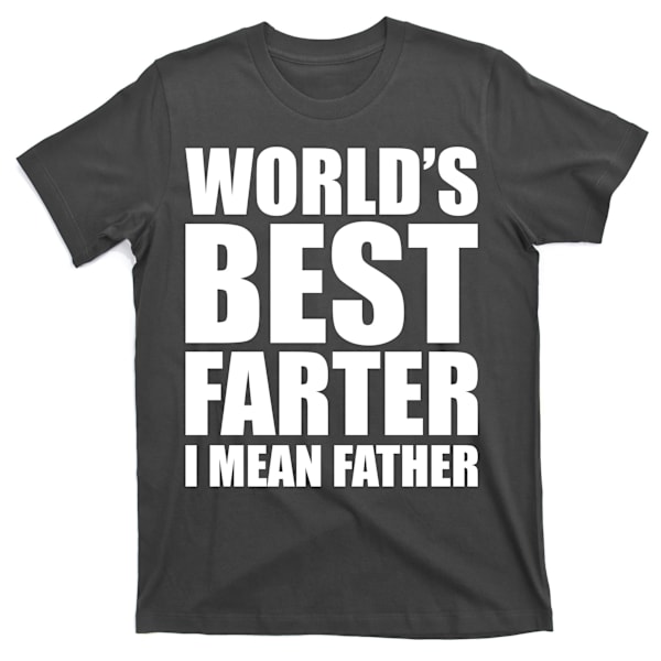 Världens Bästa Farsa (eller Fart) Rolig Pappa Logotyp T-shirt XL