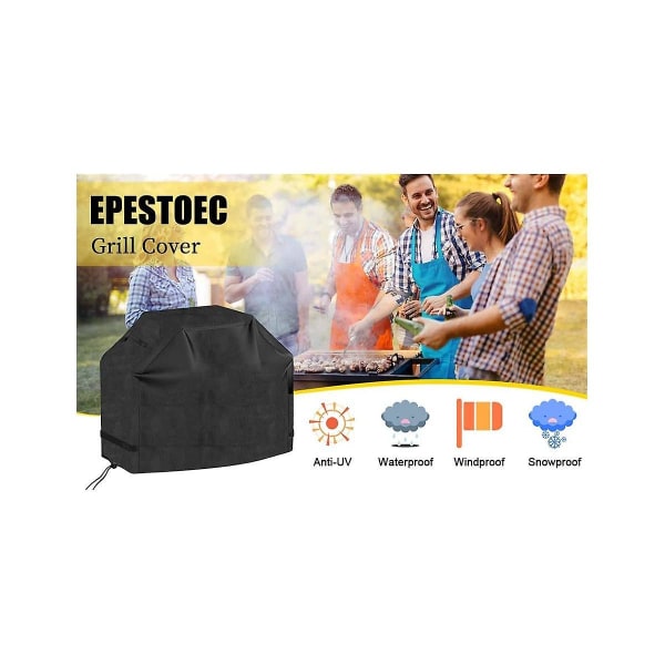 Grilldæksel, Grilldæksel, Vandtæt og UV-resistent, Gasgrilldæksel, Praktisk og Holdbart Ripstop 145x
