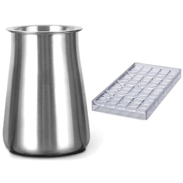 Sjokoladeplatemaker Godteri-form Knusing Bar Sjokoladeform & Rustfritt Stål Kaffe Pulver Sil