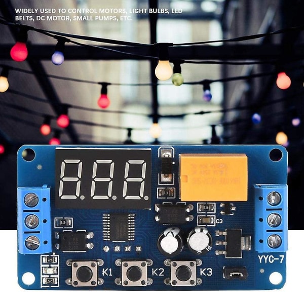 Fördröjningsmodul LED display timerrelä 3v 3,7V 4,5V 5V 6V signal