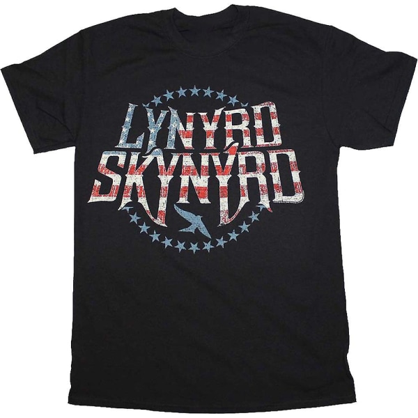 Patriotisk Logo Lynyrd Skynyrd T-skjorte M