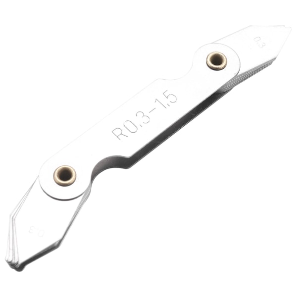 Radiusmålersett, 4 stk Rustfritt Stål Radius Fillet Måleverktøy (R0.3-1.5/ R1-6.5/ R7-14.5