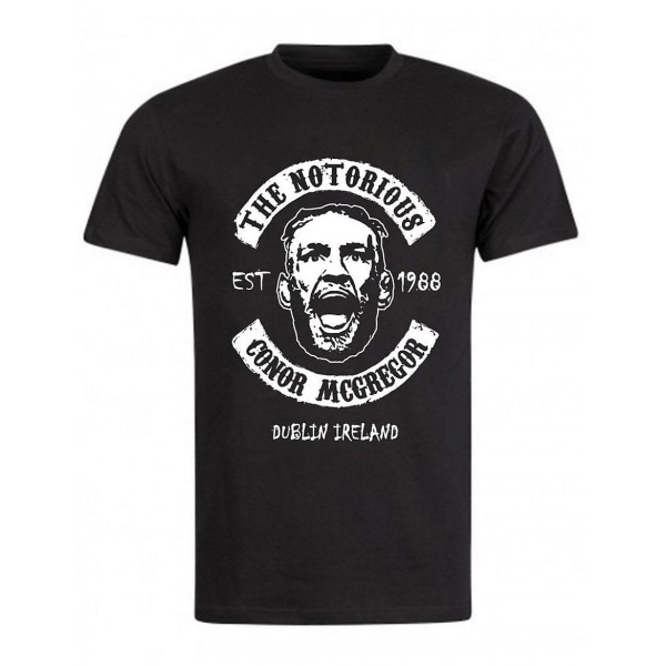 Conor Mcgregor T-shirt Noir The Notorius Dublin L