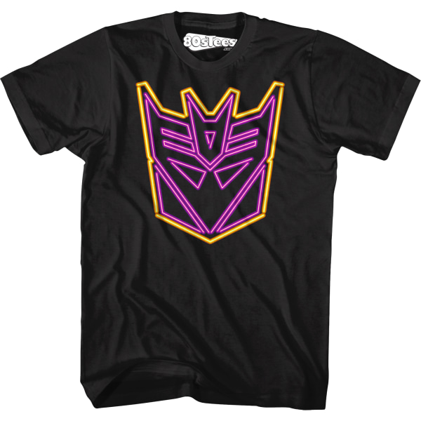 Neon Decepticons Logo Transformers T-shirt S