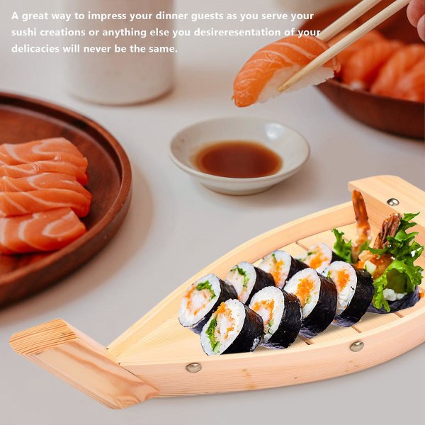 42X17x7,5 cm Japansk mat sushi båt sushi verktyg trä handgjorda enkel båt sashimi assorterad