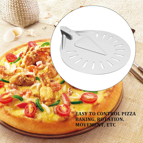 Långt handtag 9 tums perforerad löstagbar Pizza Flip Pizza Spade Aluminium Pizza Paddel