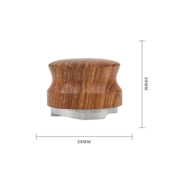 53mm kaffekludspulveranordning i rostfritt stål Huanghuali treblads kaffemaskin pressar inte