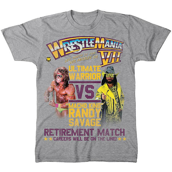 Ultimate Warrior vs Randy Savage WrestleMania VII T-shirt XXXL