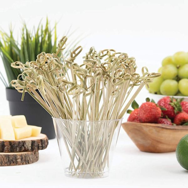 900-pack Bambus Cocktailpinnar Cocktailtandpetare Bambusspett Appetittandpetare 4 tum