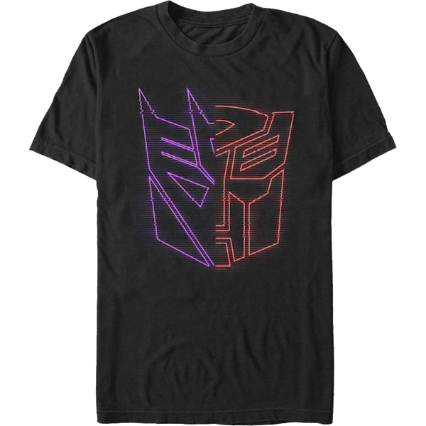 Neon Split Logos Transformers T-shirt L