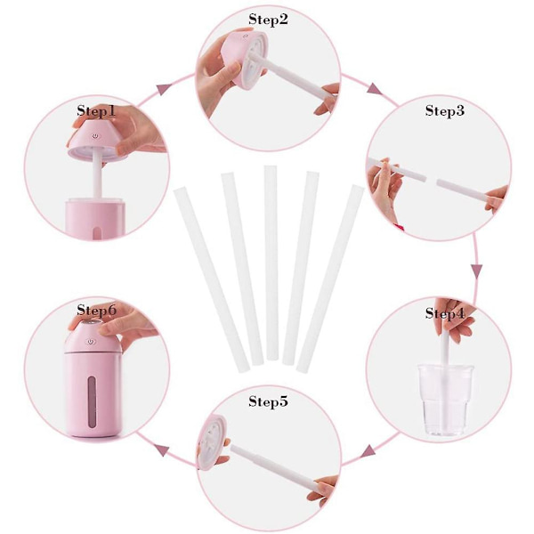 50 stk Luftfugtighedsfilter Udskiftning Bomuldssvampstik til USB Luftfugtighed Aroma Diffuser Mist ma