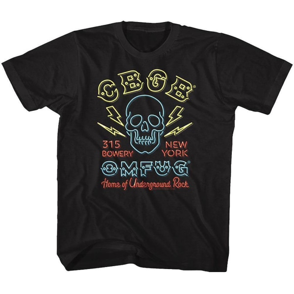 Cbgb Neon Skilt Ungdom T-shirt L