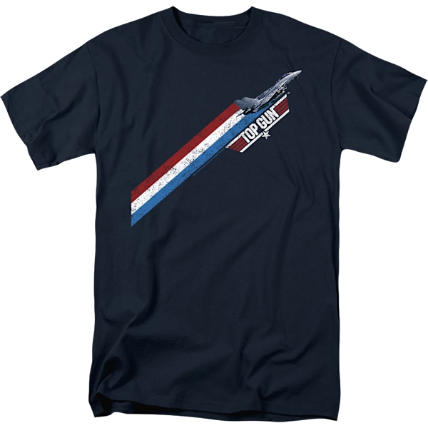 Raidallinen Top Gun -T-paita M