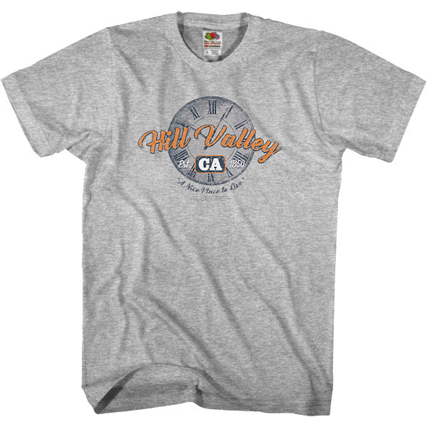 Hill Valley A Nice Place To Live Tilbage Til Fremtiden T-shirt M