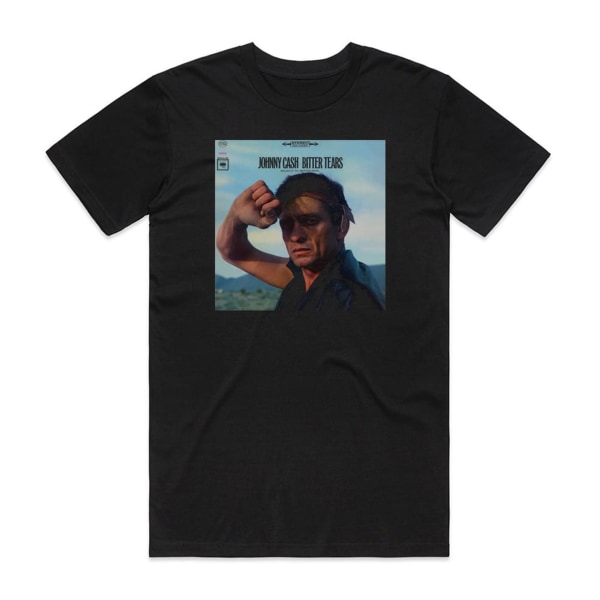 Johnny Cash Bitter Tears 1 Album Cover T-Shirt Sort S