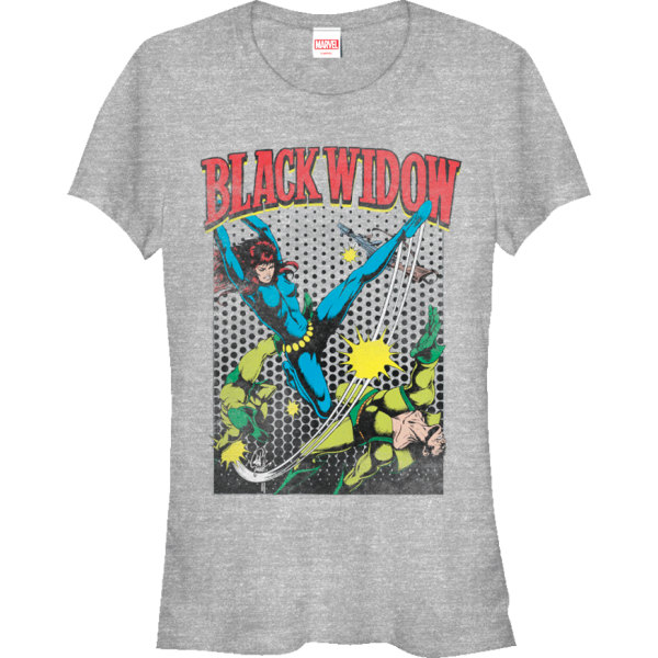 Dames Black Widow Kick T-skjorte Ny S