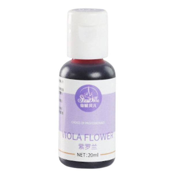 20ml Högkoncentrerad Livsmedelsfärg Lätt att Blanda Ätbara Tårta Dekoration Marsipan Färgning för Födelsedag Qinhai Dark Purple