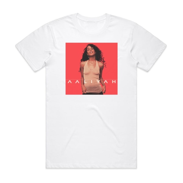 Aaliyah Aaliyah 1 Album Cover T-shirt Hvid XXXL