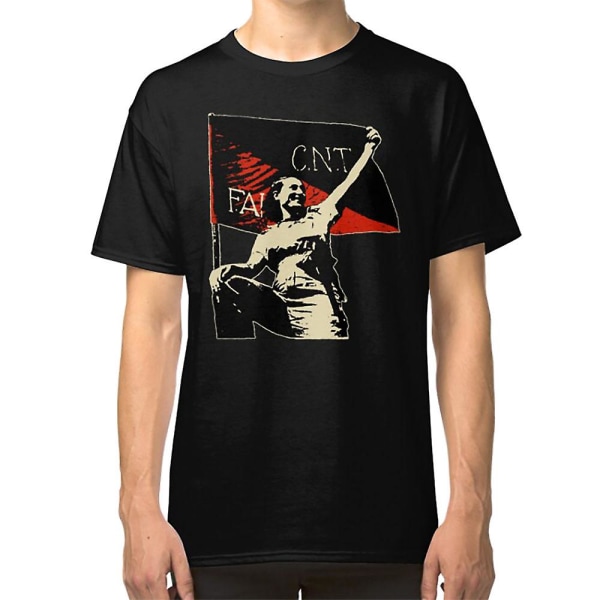 Anarchy Flag Woman - T-shirt för mörka bakgrunder L
