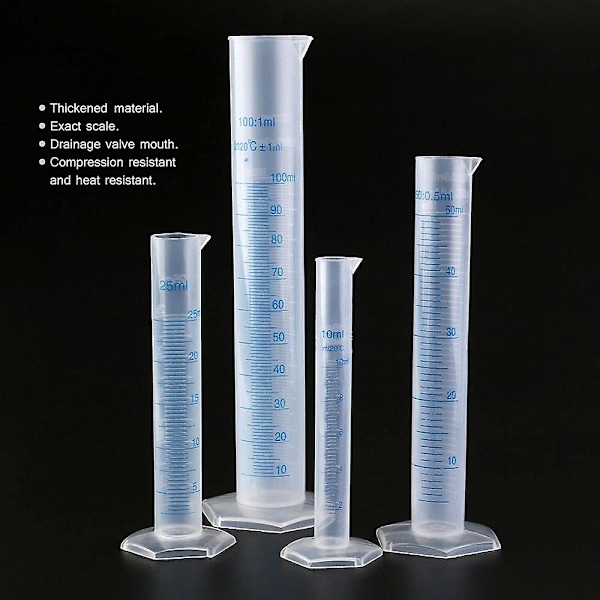 Laboratoriegraderad Cylinder Plastgraderad Rörverktyg (25ml)