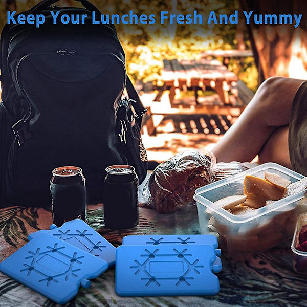 Kylklampor för Lunchlåda - Återanvändbara Smala Kylklampar - Kylväska Långvarig Kylklamp, K