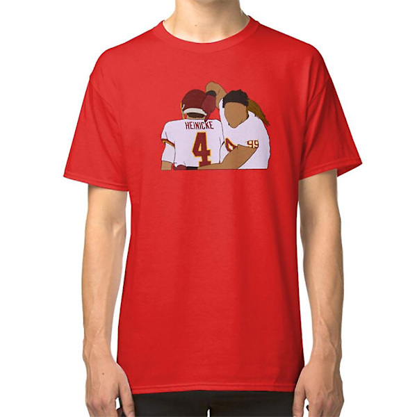 Chase Young og Taylor Heinicke T-skjorte red XL