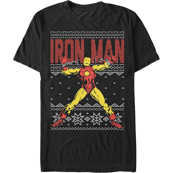 Väärennös Ruma Iron Man Joulupaita Marvel Comics T-paita Uusi M