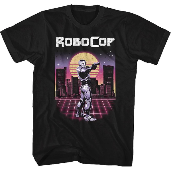 Retro Neon Robocop T-shirt M