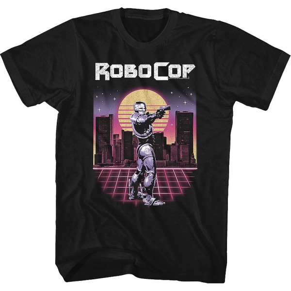 Retro Neon Robocop T-skjorte M