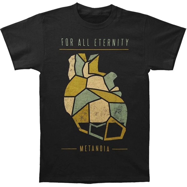 For All Eternity Färgad Hjärta T-shirt XXL