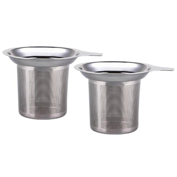 2X Genanvendelig Rustfrit Stål Te-si, Tekande Te Krydderi Filter Drikker ki