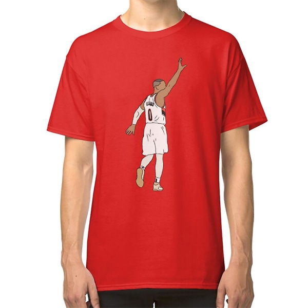 Damian Lillard Farvel Bølge T-shirt red XXXL