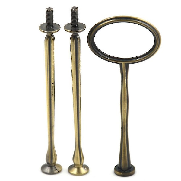 2/3-trinns kakepinneplateholder håndtak montering jernvare bryllup festforsyninger Bronze 3 Tier