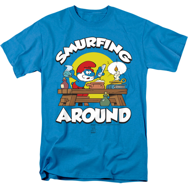 Smurfing Runt Smurfar T-shirt L