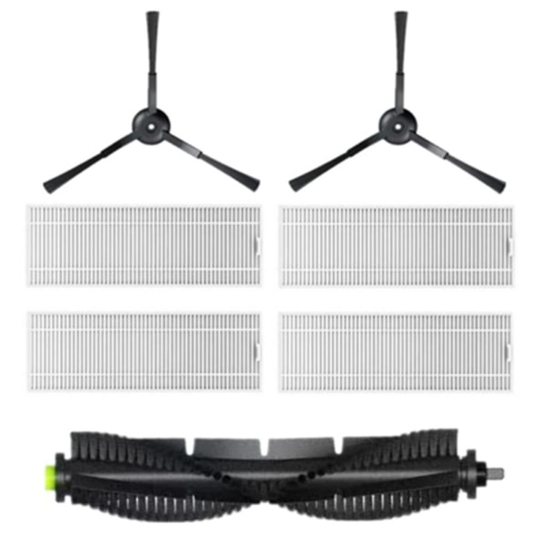 Borstmoppdyna HEPA-filter Huvudborste Rulle Set för Qihoo 360 S10 X100 Max Robotdammsugare