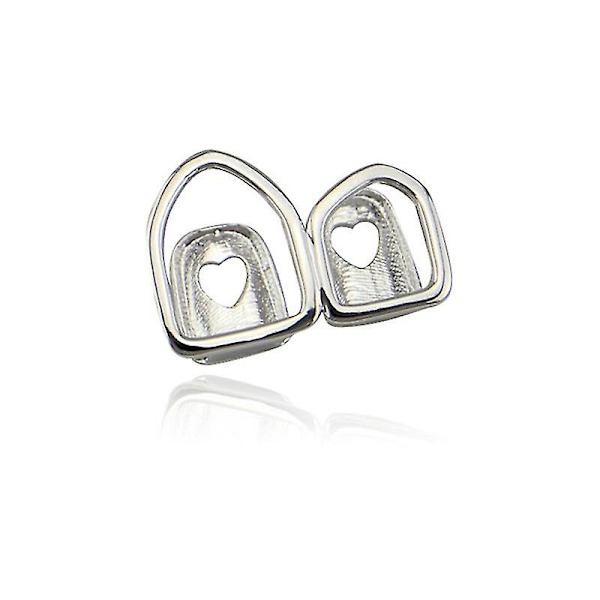 18k Forgyldt Tandgrill Top Tandgrill Kapsel Moderigtigt Tandtilbehør Universal Til Kvinder Mænd Ny Silver Double Hollow