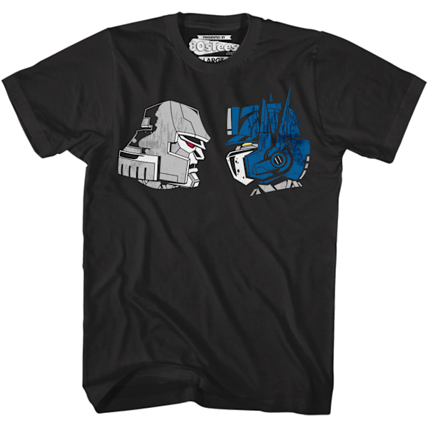 Face Off Megatron vs Optimus Prime Transformers T-skjorte M