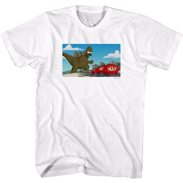 Homerzilla Attackerar Simpsons T-Shirt L