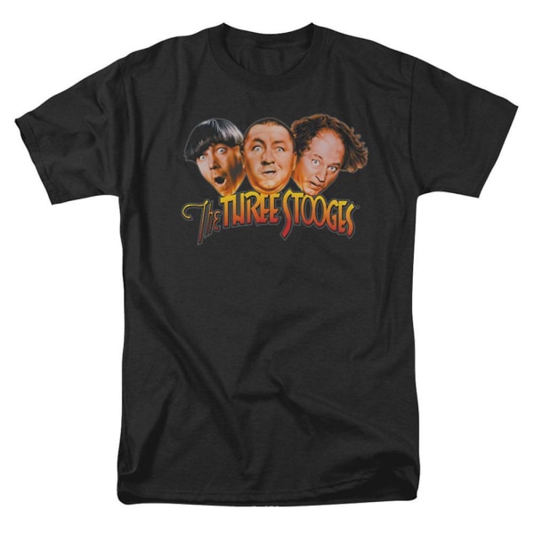 Tre Stooges Tre Hoder Logo T-skjorte XL