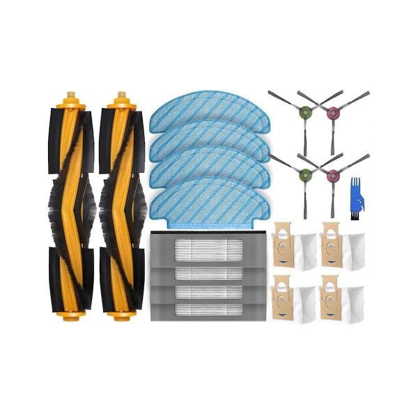 Reservedeler til Deebot Ozmo T8+ / T8 / T8 Max N8+ / N8 Plus / N8 Pro - Hovedsidebørste, HEPA-filter, Mo
